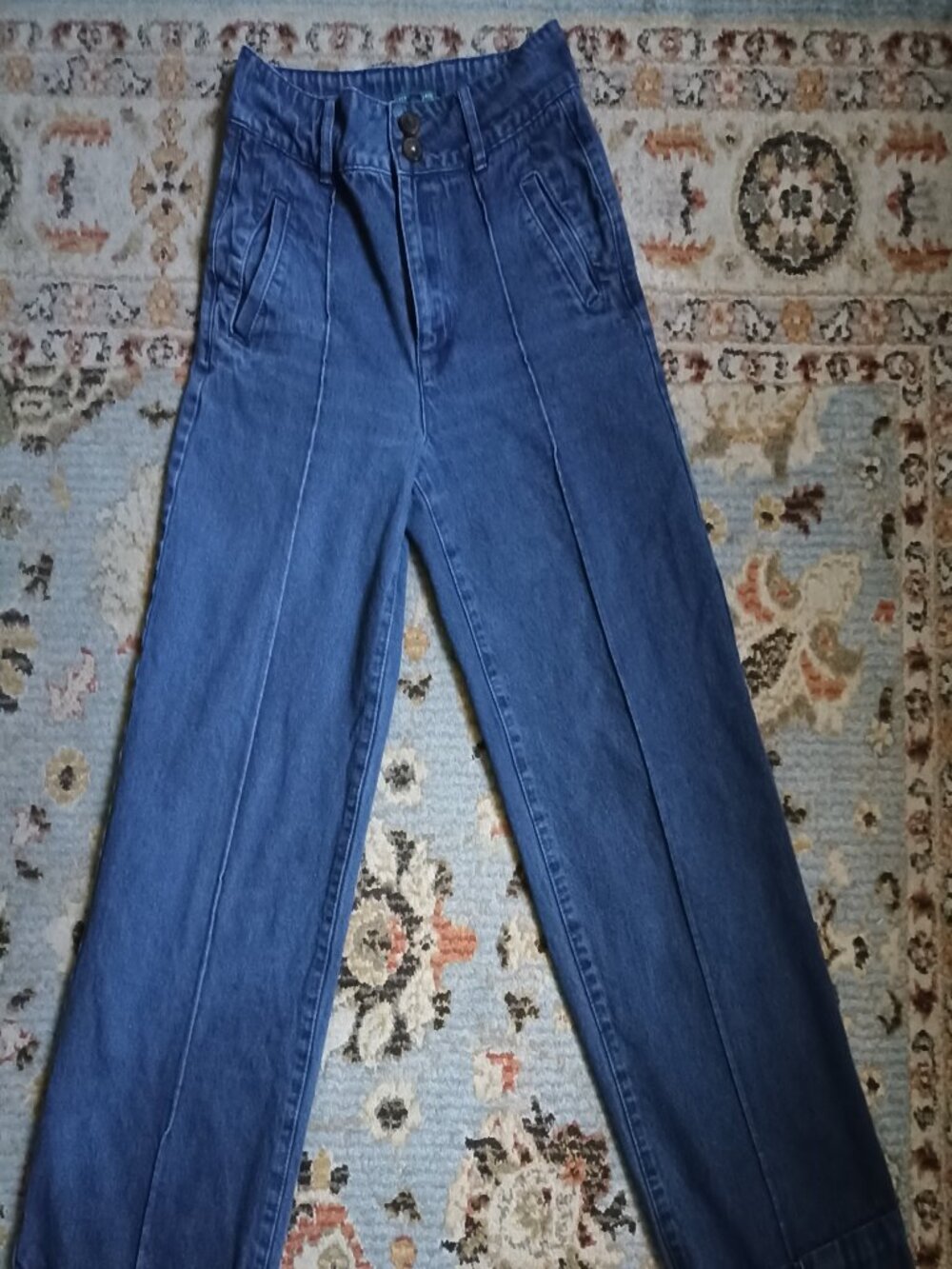 Petite studio wide leg jeans